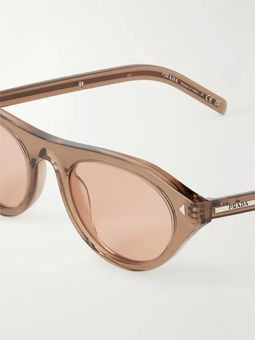 PRADA EYEWEAR D-frame Acetate Sunglasses - Mushroom | Thumbnail 4 PRADA EYEWEAR D-frame Acetate Sunglasses - Mushroom | Thumbnail 4