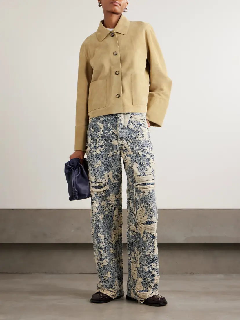 Loewe Paneled Suede Jacket - Tan | Thumbnail 2 Loewe Paneled Suede Jacket - Tan | Thumbnail 2