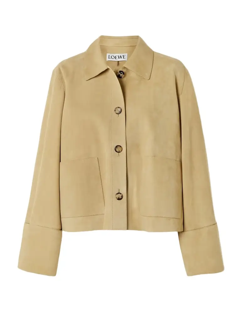Paneled Suede Jacket - Tan Paneled Suede Jacket - Tan