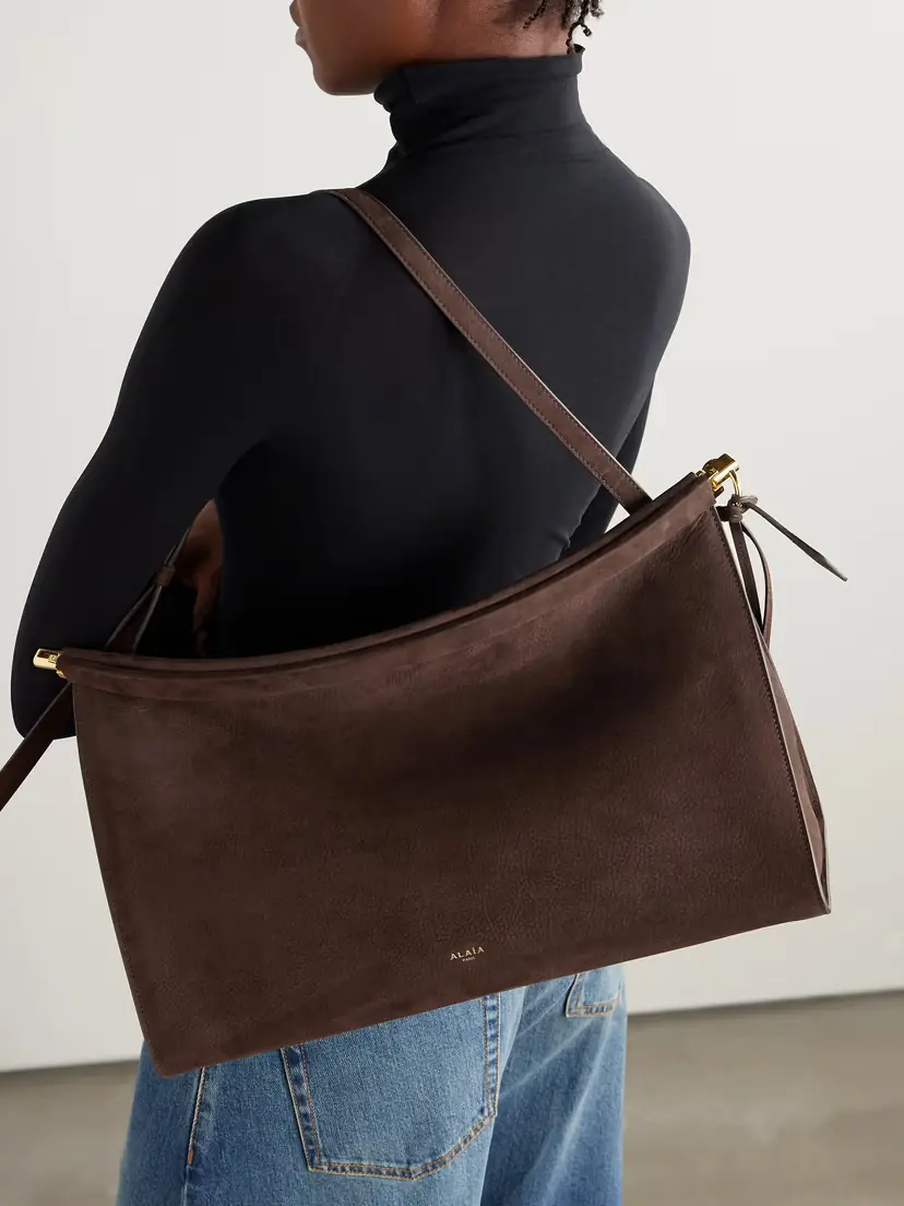Alaïa Le Click Large Nubuck Shoulder Bag | Thumbnail 2 Alaïa Le Click Large Nubuck Shoulder Bag | Thumbnail 2