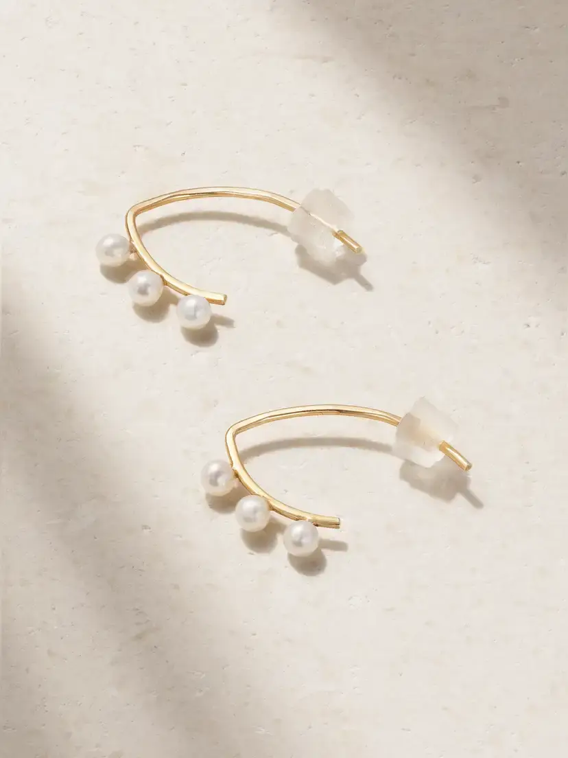 Melissa Joy Manning 14-karat Recycled Gold Pearl Earrings | Image 1 Melissa Joy Manning 14-karat Recycled Gold Pearl Earrings | Image 1
