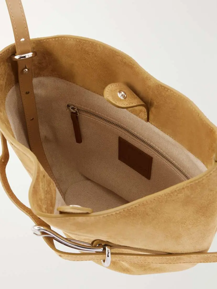Liffner Belted Suede Bucket Bag | Thumbnail 6 Liffner Belted Suede Bucket Bag | Thumbnail 6