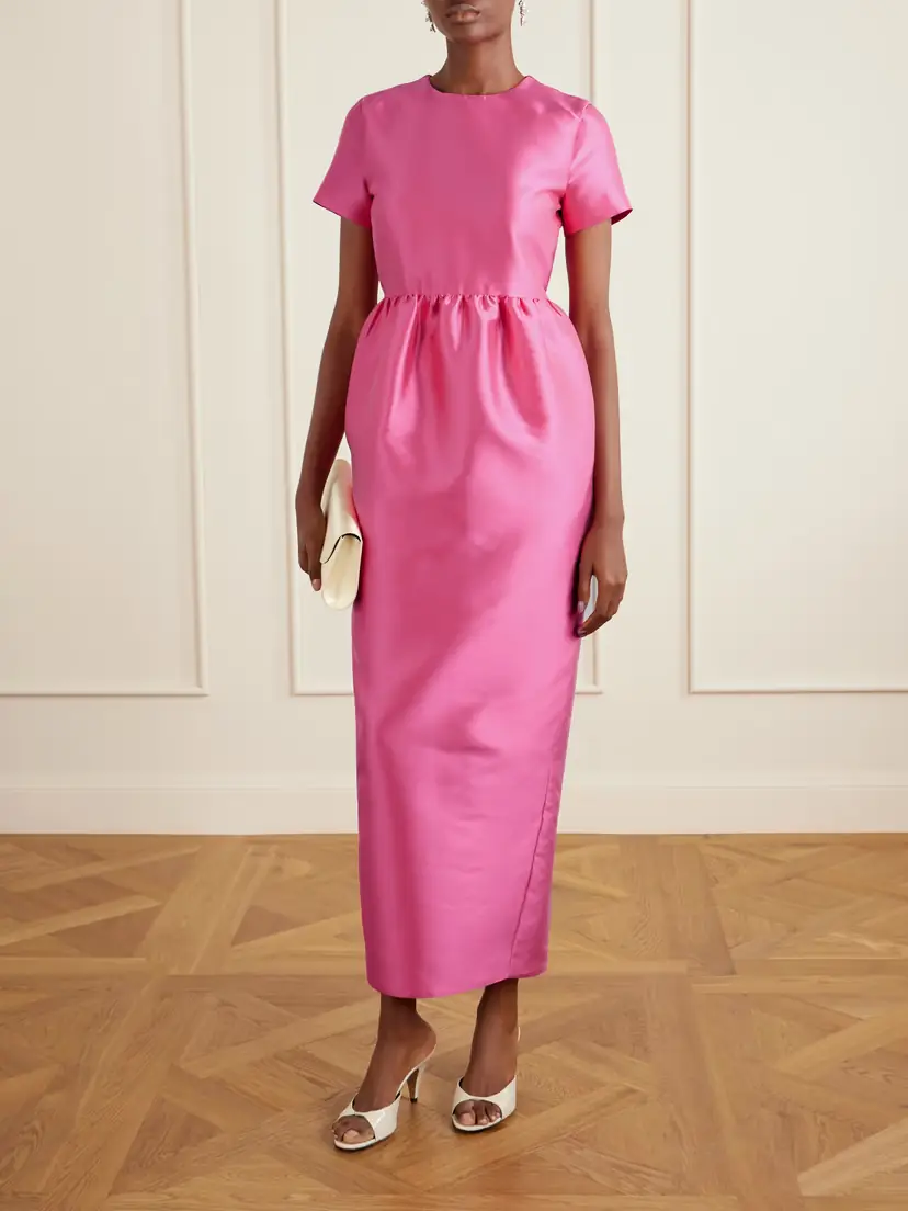BERNADETTE Lexi Silk-blend Gown - Fuchsia | Thumbnail 2