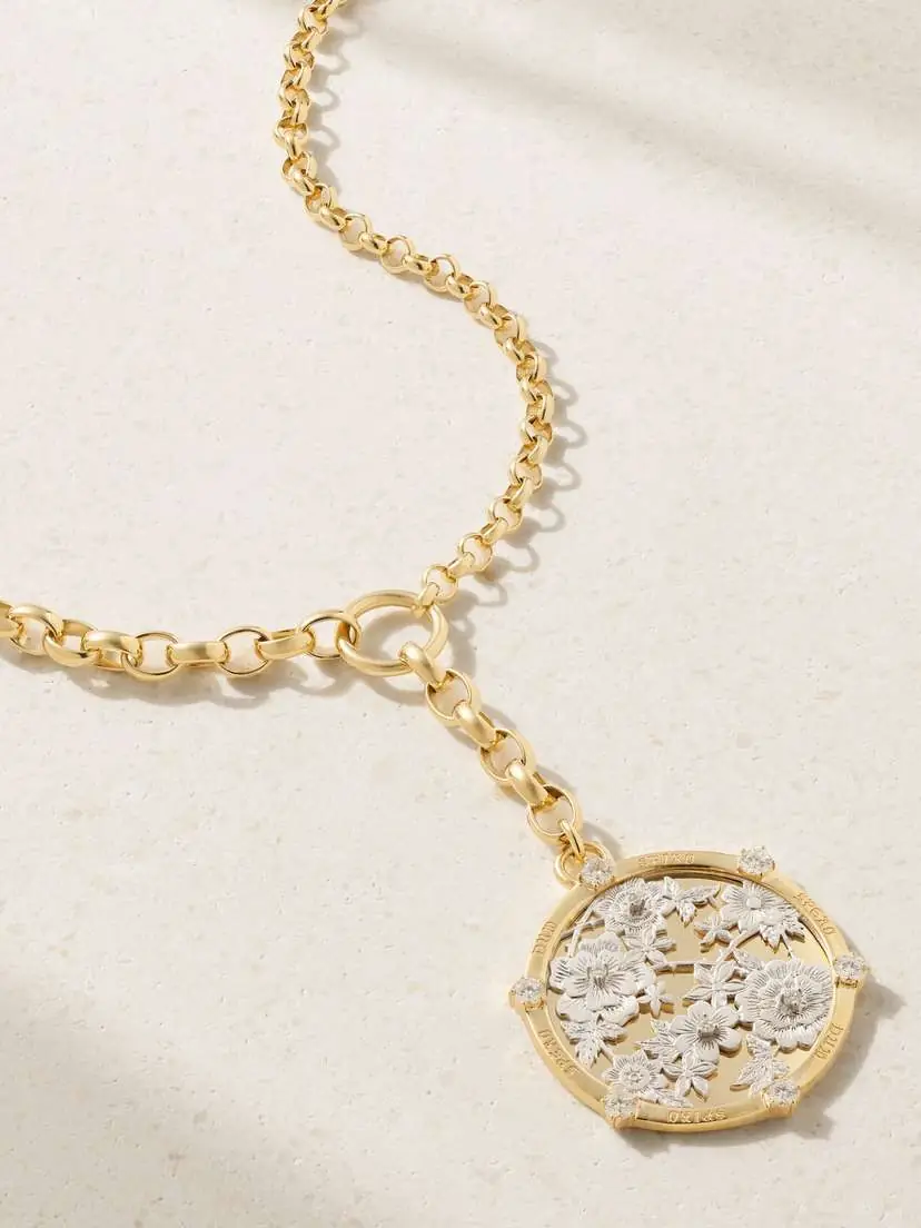 Foundrae Resilience Heavy Mixed Belcher 18-karat Yellow And White Gold Diamond Necklace | Thumbnail 4 Foundrae Resilience Heavy Mixed Belcher 18-karat Yellow And White Gold Diamond Necklace | Thumbnail 4