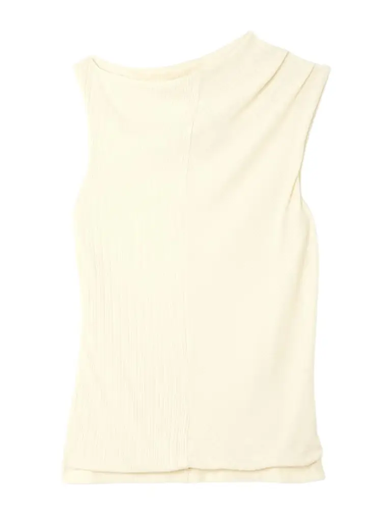 RÙADH Toga Draped Ribbed Organic Cotton And Modal-blend Top | Image 1 RÙADH Toga Draped Ribbed Organic Cotton And Modal-blend Top | Image 1