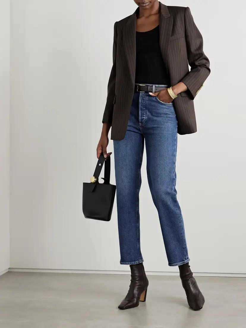 AGOLDE 90's Pinch Waist Crop High-rise Straight-leg Jeans | Thumbnail 2