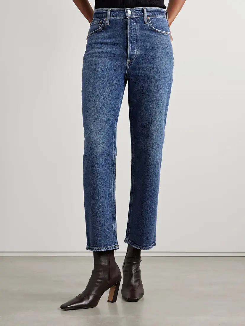 AGOLDE 90's Pinch Waist Crop High-rise Straight-leg Jeans | Thumbnail 3