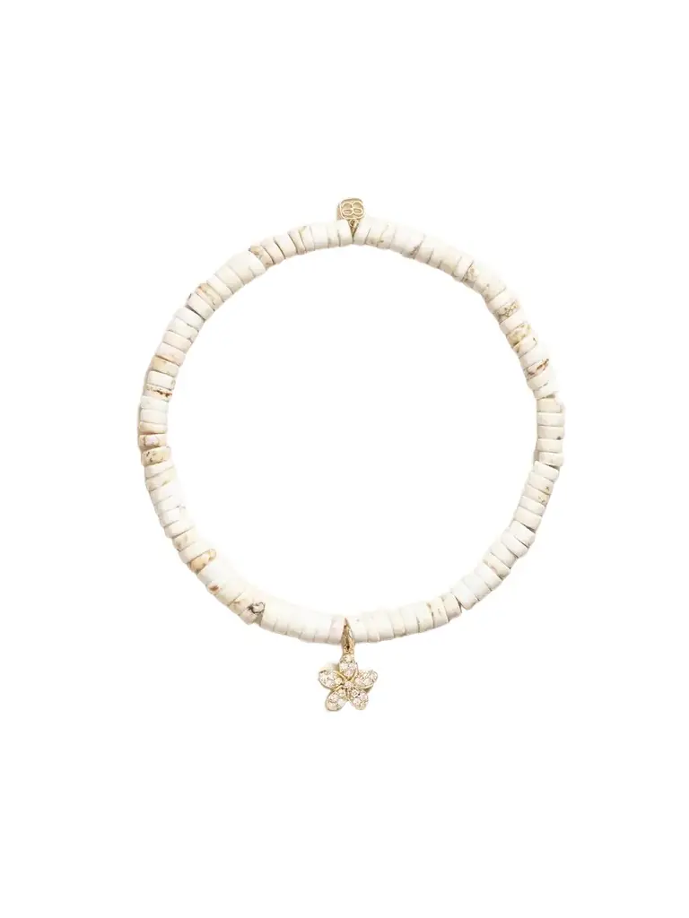 Sydney Evan Small Plumeria 14-karat Gold, Turquoise And Diamond Bracelet | Image 1 Sydney Evan Small Plumeria 14-karat Gold, Turquoise And Diamond Bracelet | Image 1