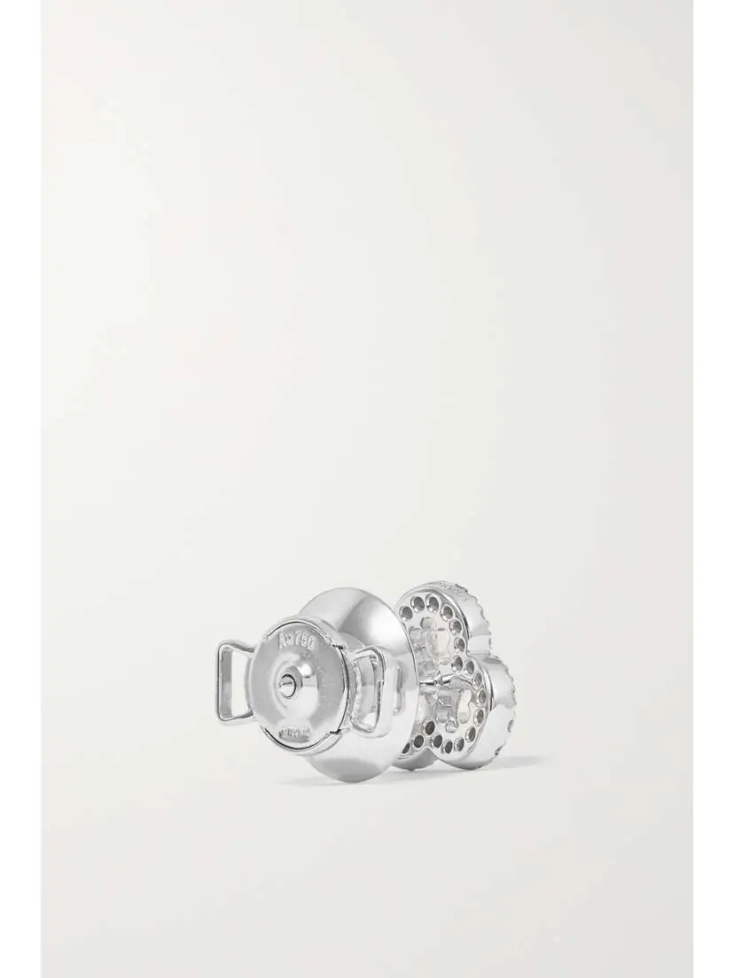 David Morris 18-karat White Gold Diamond Earrings | Thumbnail 4