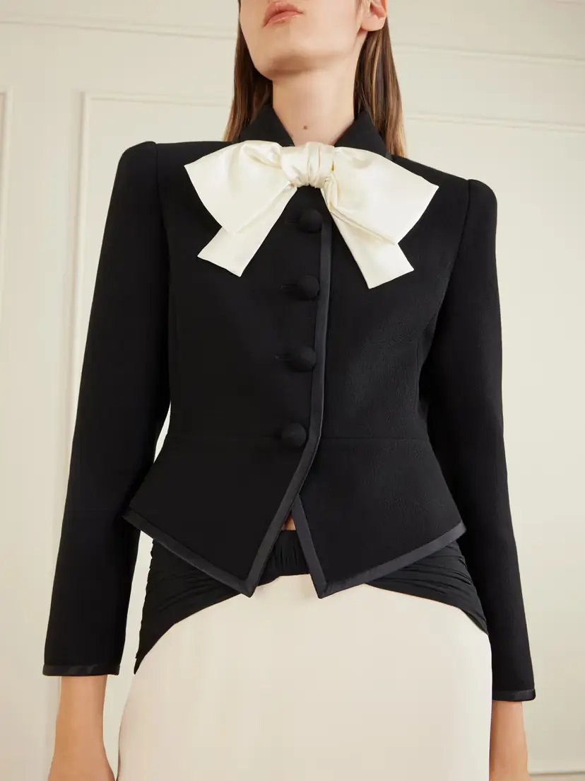 Valentino Garavani Bow-embellished Wool Jacket | Thumbnail 4