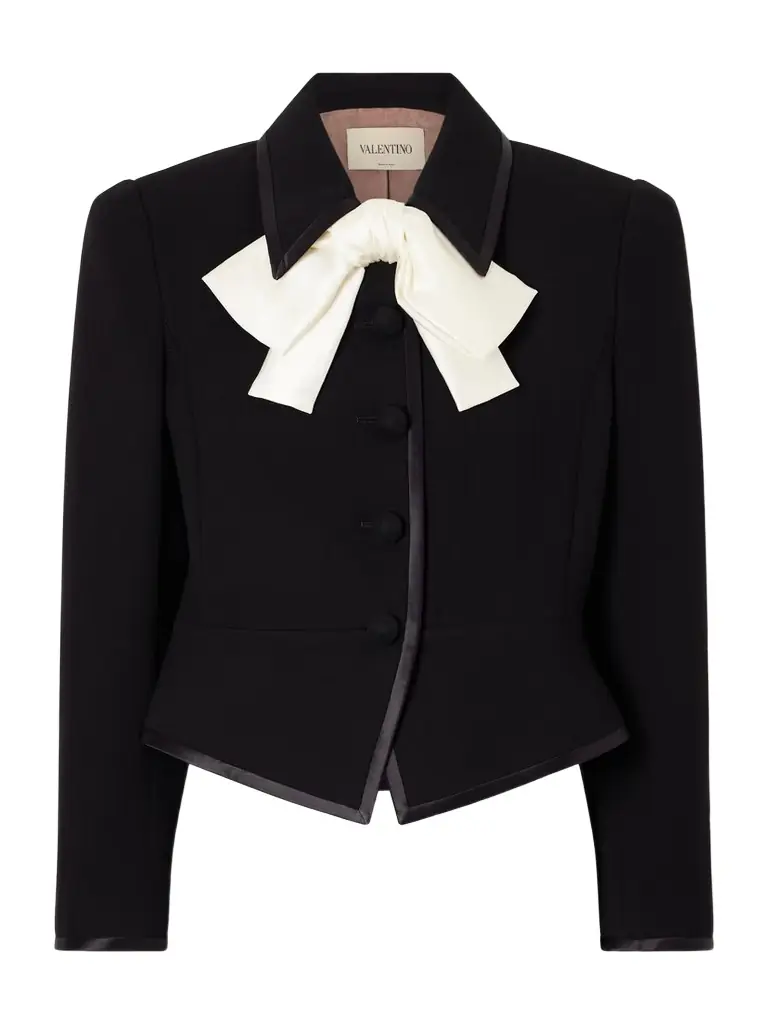Bow-embellished Wool Jacket Bow-embellished Wool Jacket