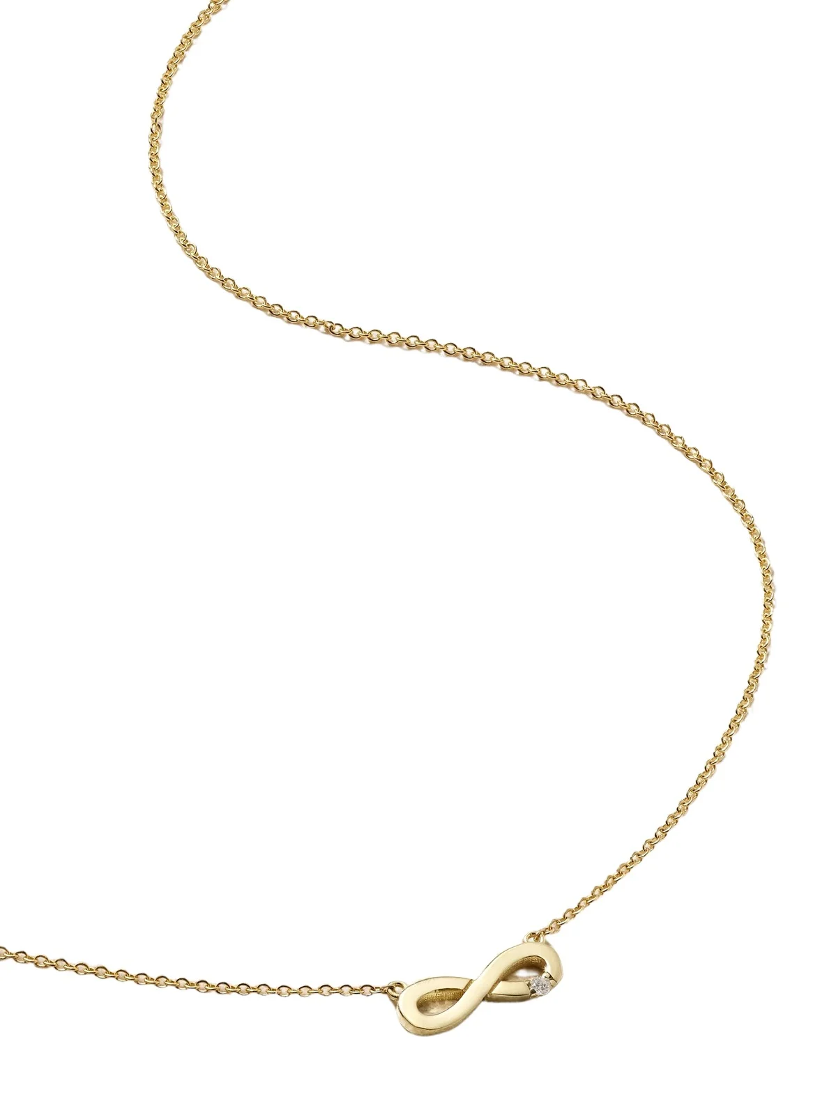 Infinity 18-karat Gold Diamond Necklace