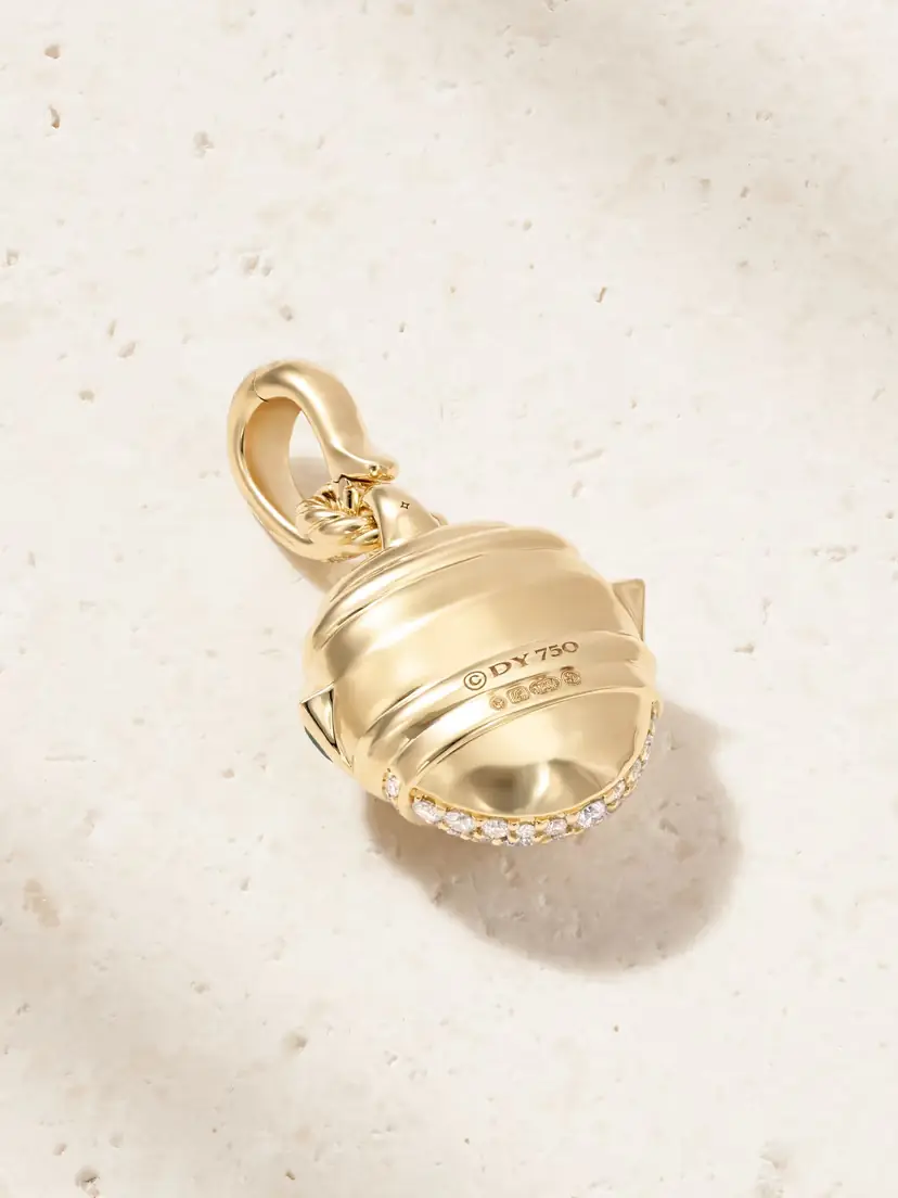 David Yurman 18-karat Gold, Diamond And Emerald Pendant | Thumbnail 3 David Yurman 18-karat Gold, Diamond And Emerald Pendant | Thumbnail 3