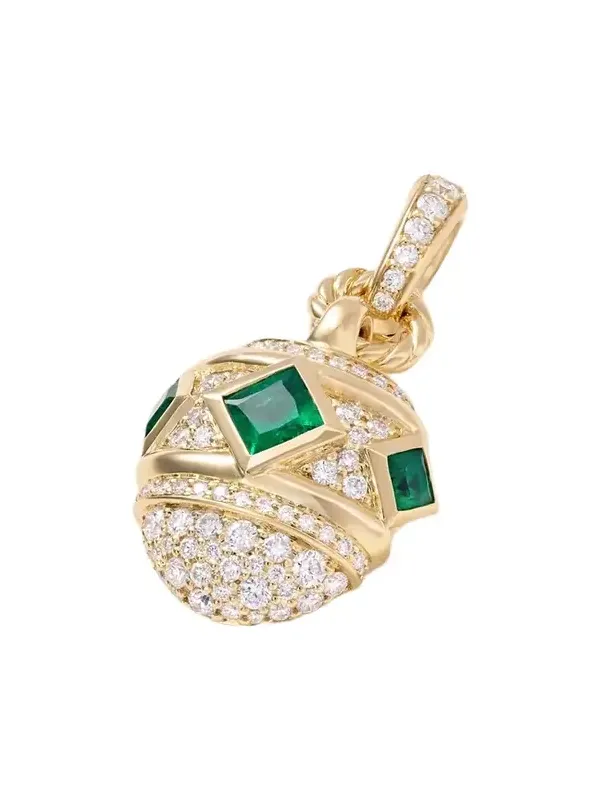 18-karat Gold, Diamond And Emerald Pendant