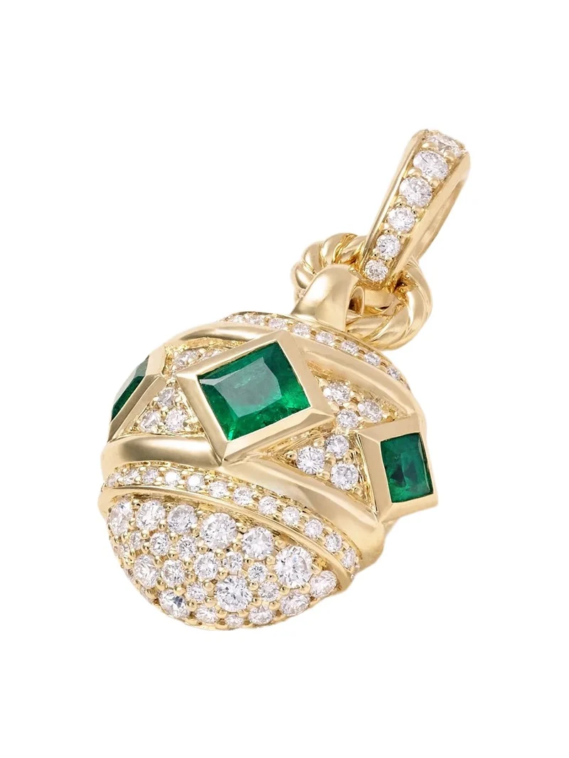 18-karat Gold, Diamond And Emerald Pendant 18-karat Gold, Diamond And Emerald Pendant