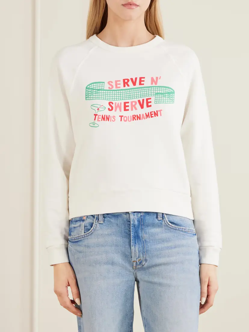 Mother The Itty Concert Printed Cotton-jersey Sweater | Thumbnail 3