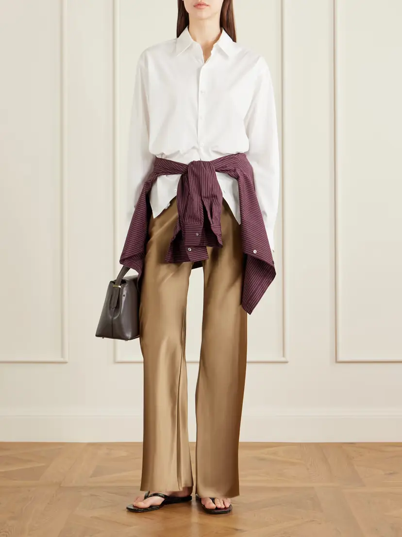 Comme Si Silk-bias Straight-leg Pants | Thumbnail 3 Comme Si Silk-bias Straight-leg Pants | Thumbnail 3
