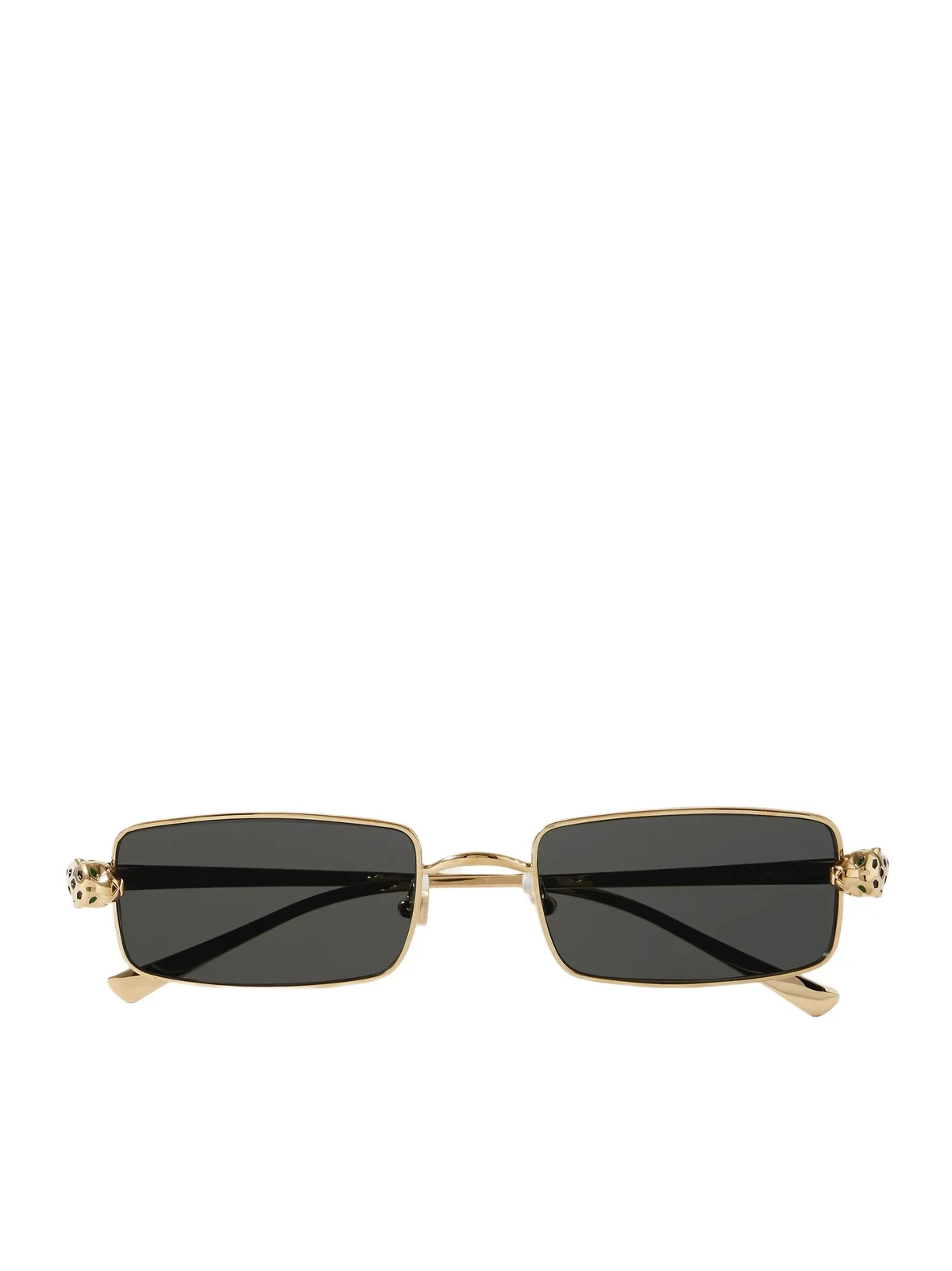 Panthère Rectangle-frame Crystal-embellished Gold-tone Sunglasses Panthère Rectangle-frame Crystal-embellished Gold-tone Sunglasses