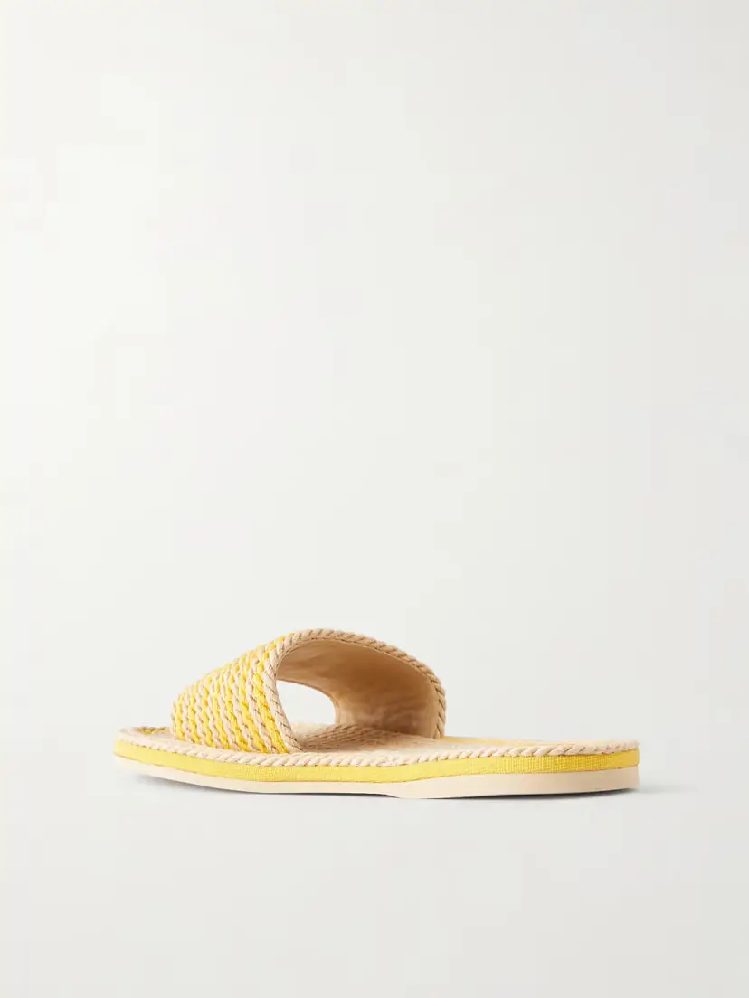 Chloé Embroidered Striped Cord Slides | Thumbnail 3 Chloé Embroidered Striped Cord Slides | Thumbnail 3