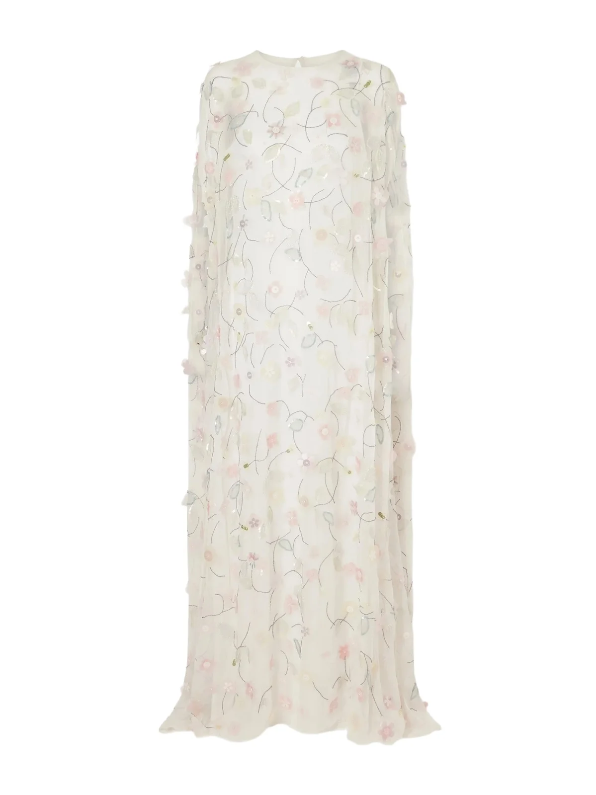 Embroidered Sequin-detailed Recycled Chiffon Gown Embroidered Sequin-detailed Recycled Chiffon Gown