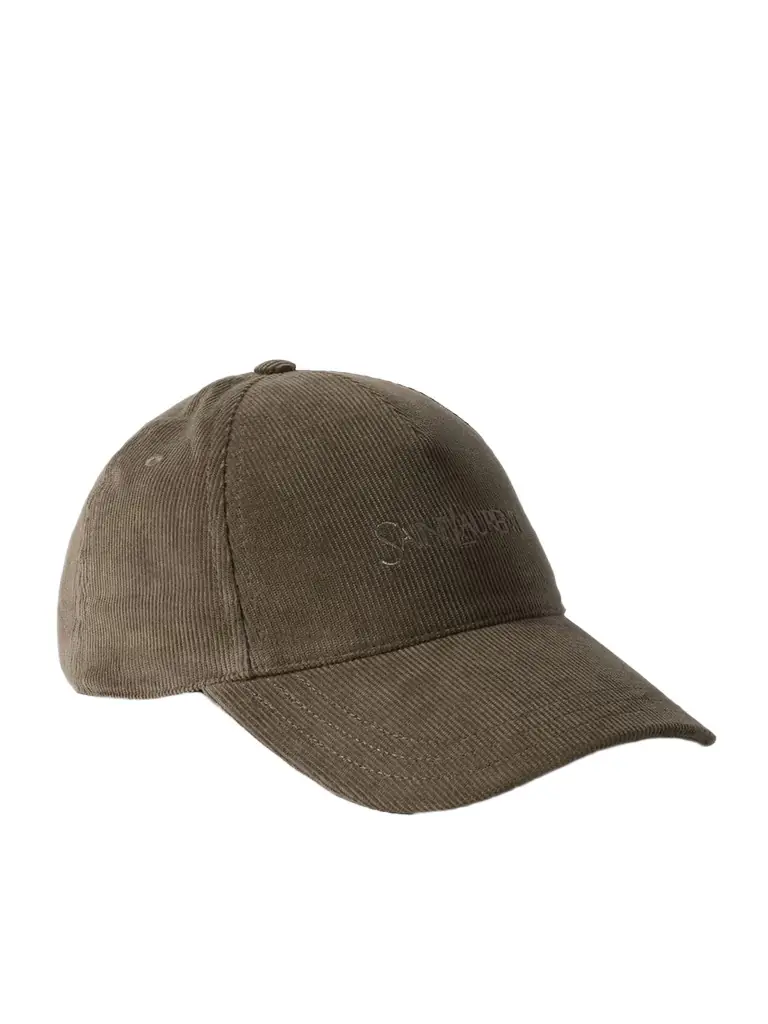 Saint Laurent Embroidered Cotton-corduroy Cap | Image 1 Saint Laurent Embroidered Cotton-corduroy Cap | Image 1