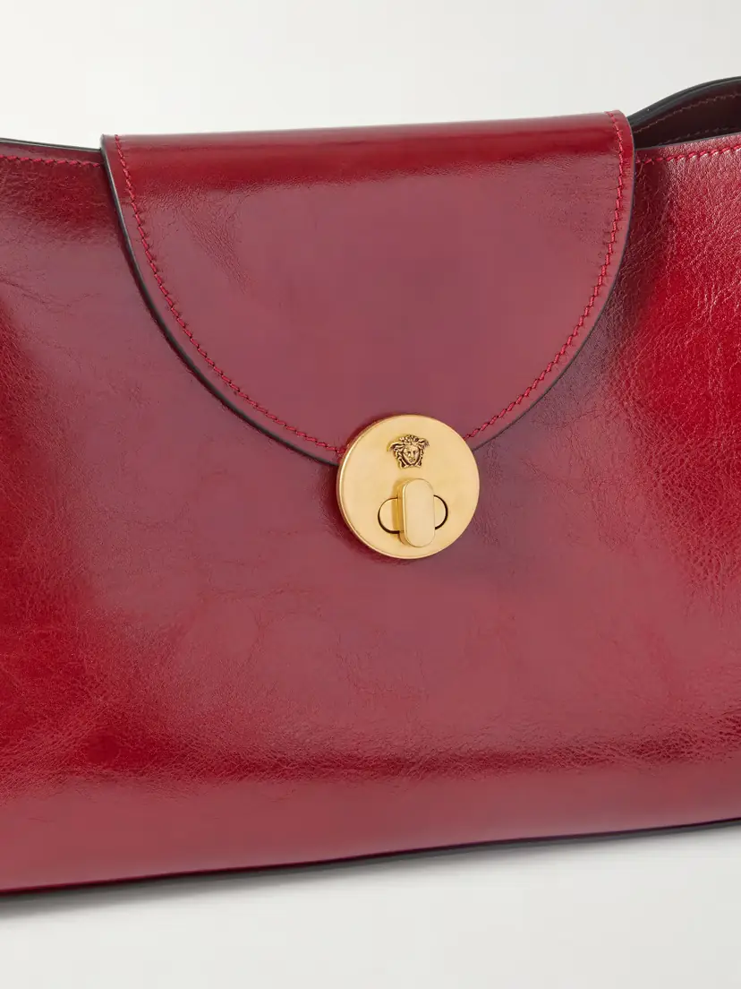 Versace Vivian Medium Glossed-leather Shoulder Bag | Thumbnail 5