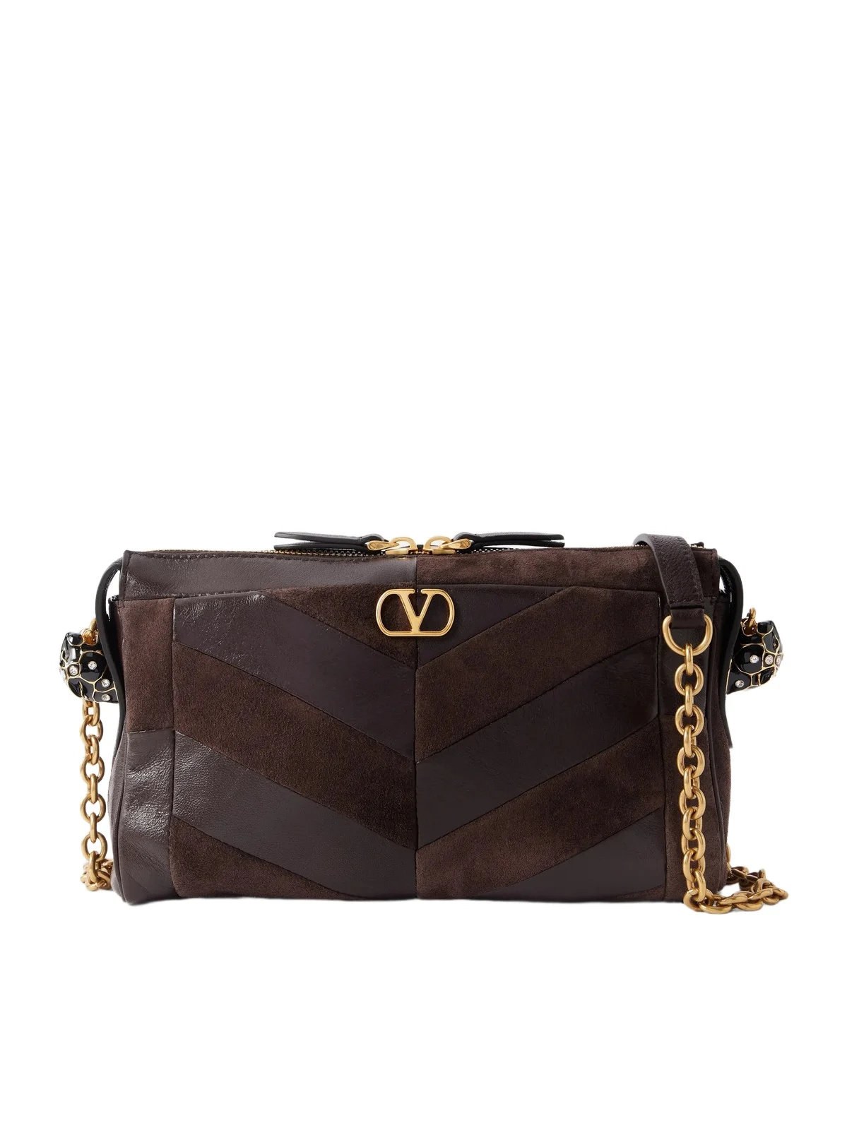 Panthea Small Patchwork Leather And Suede Shoulder Bag Panthea Small Patchwork Leather And Suede Shoulder Bag