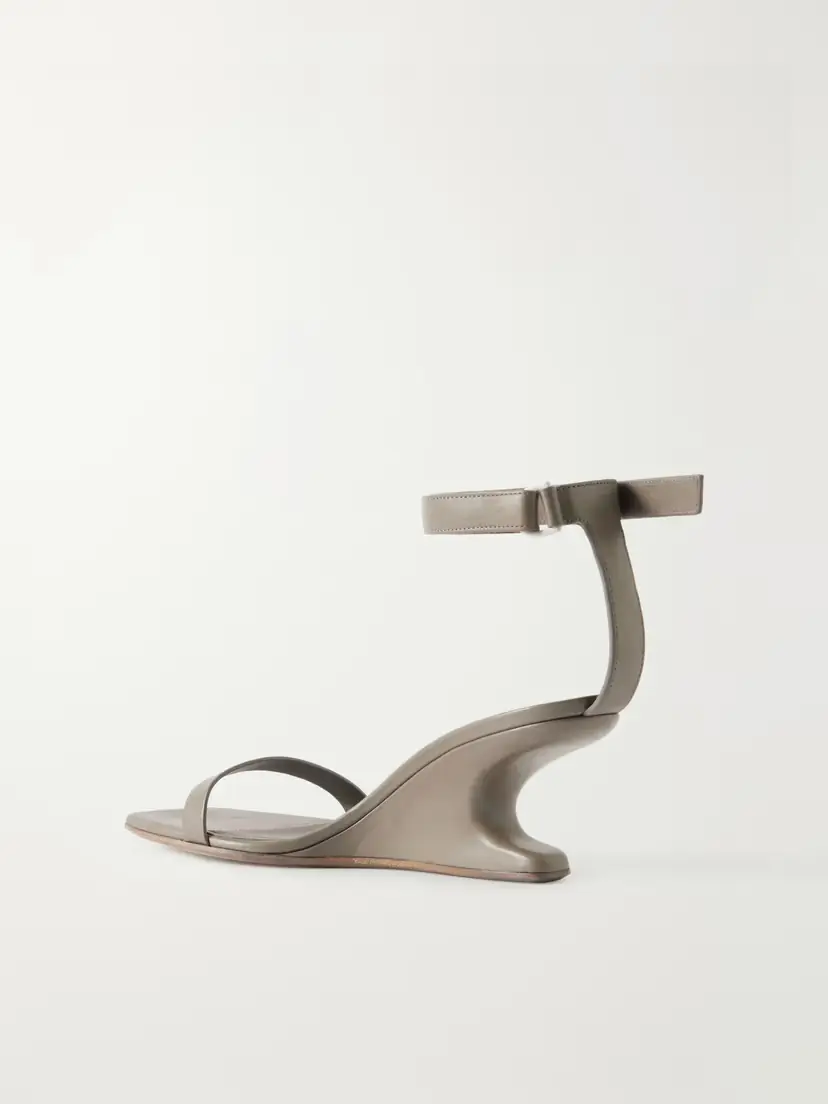 Rick Owens Cantilever Leather Wedge Sandals | Thumbnail 3