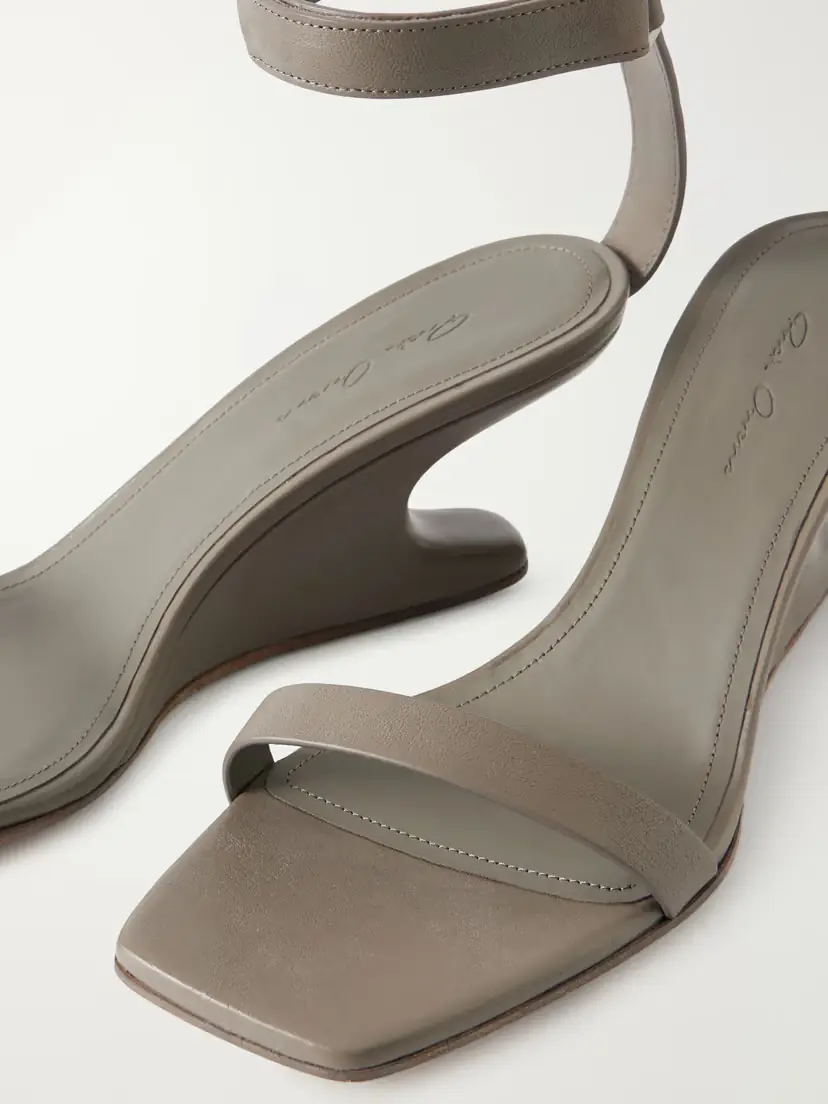 Rick Owens Cantilever Leather Wedge Sandals | Thumbnail 5