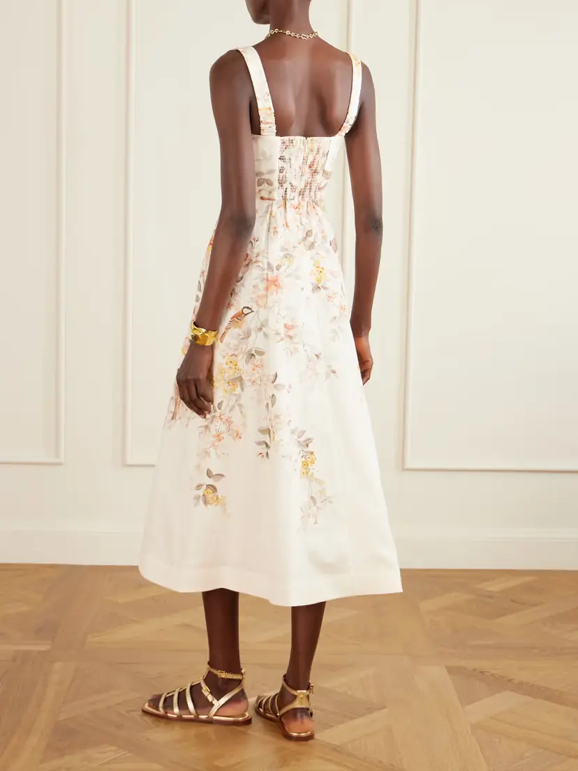 Zimmermann Printed Linen Midi Dress | Thumbnail 3 Zimmermann Printed Linen Midi Dress | Thumbnail 3