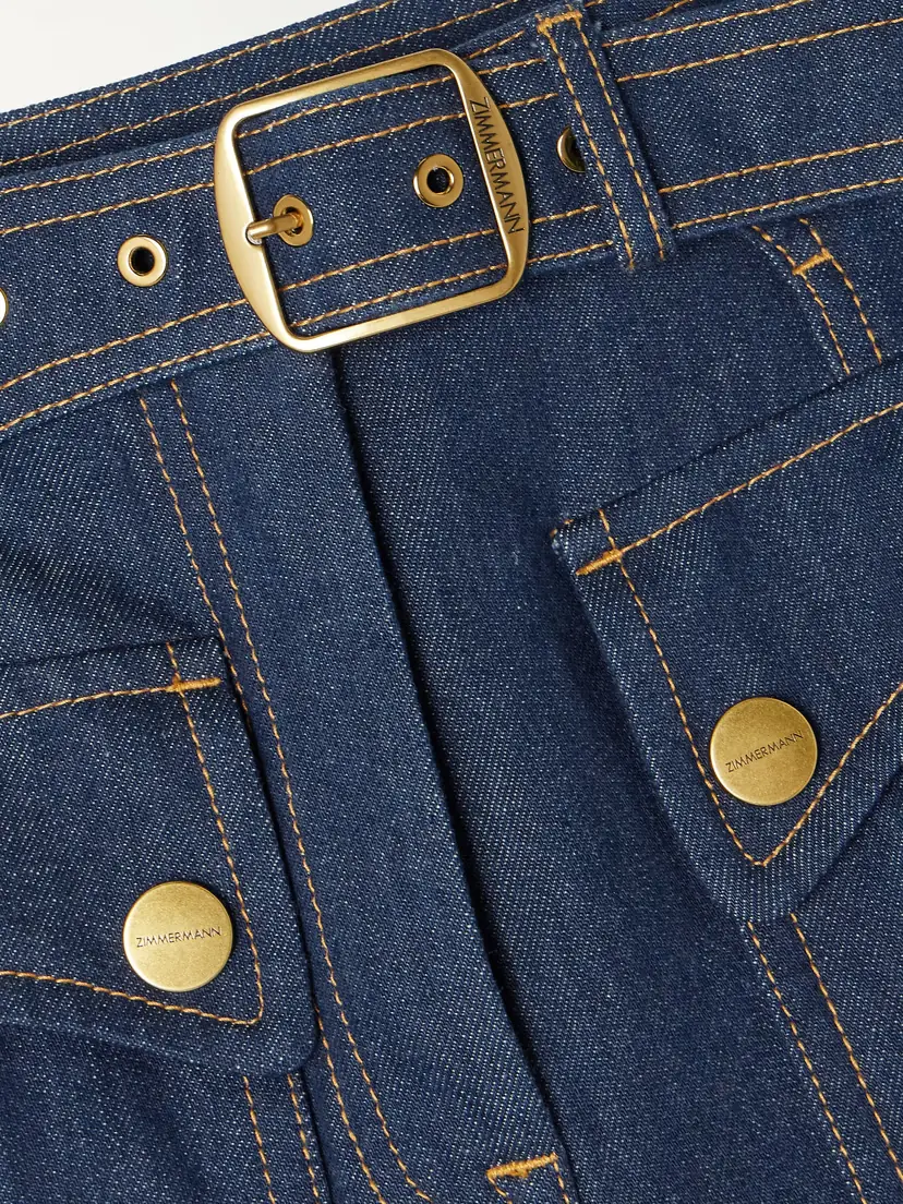 Zimmermann Luna Buckled Flared Cargo Jeans | Thumbnail 5
