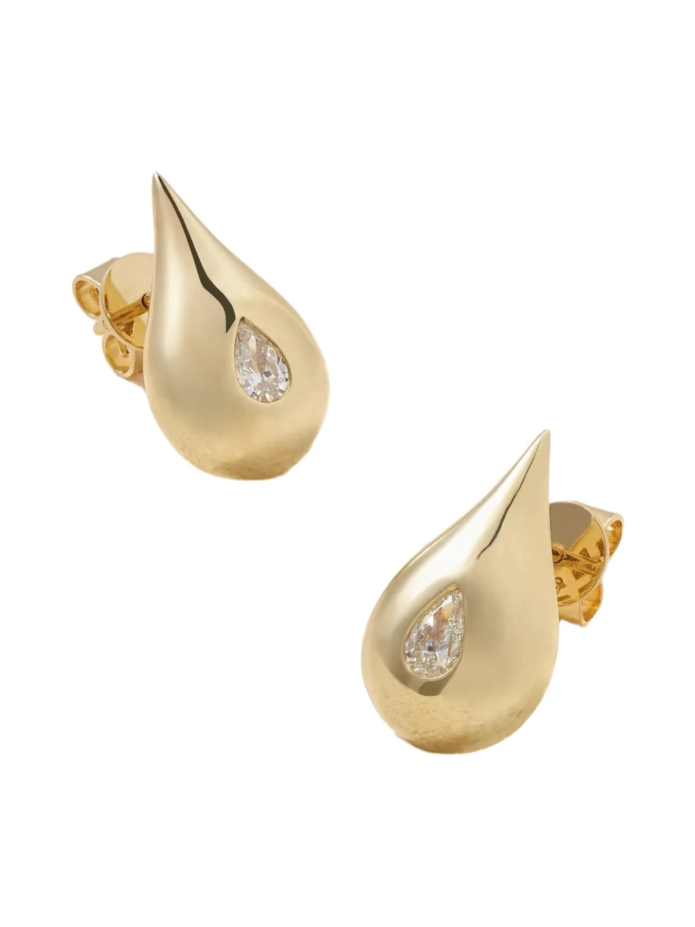 Water Droplet 14-karat Gold Diamond Earrings Water Droplet 14-karat Gold Diamond Earrings