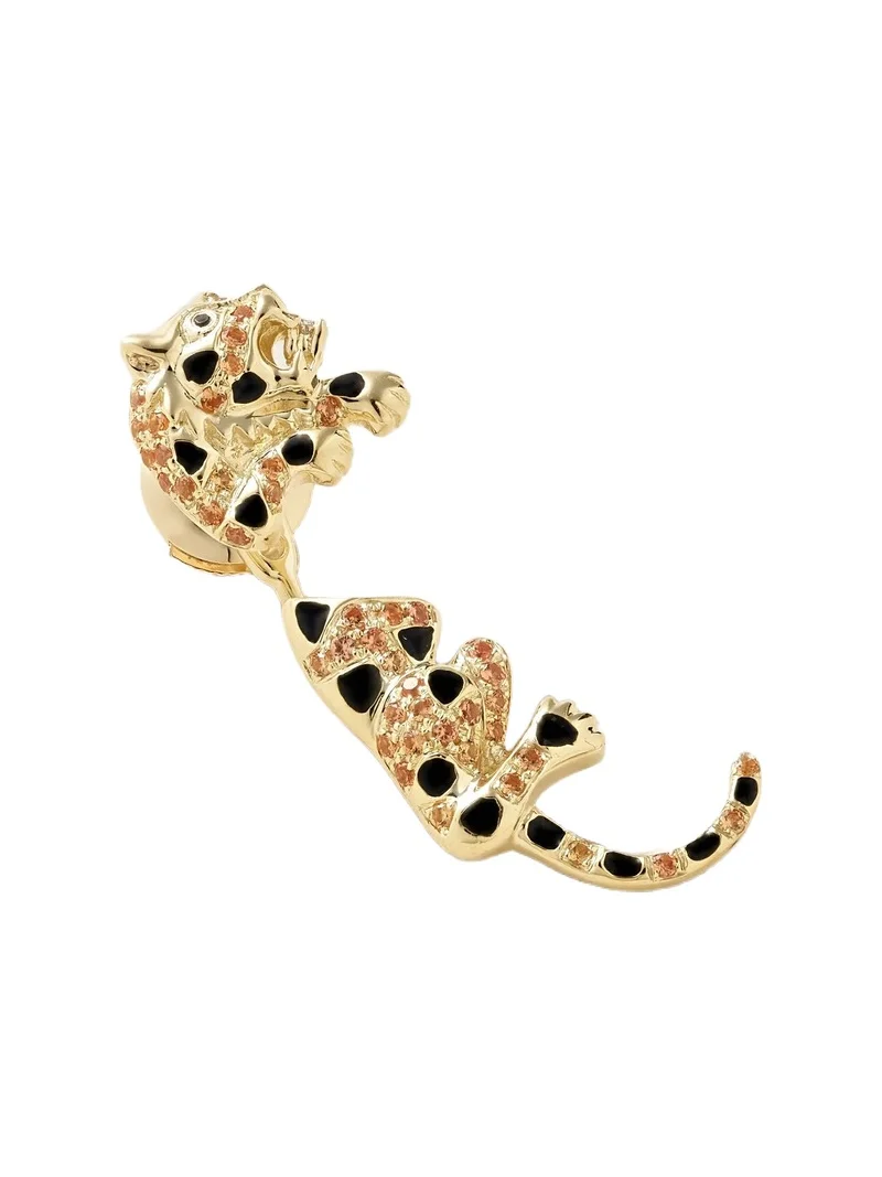9-karat Gold And Enamel Multi-stone Single Earring 9-karat Gold And Enamel Multi-stone Single Earring