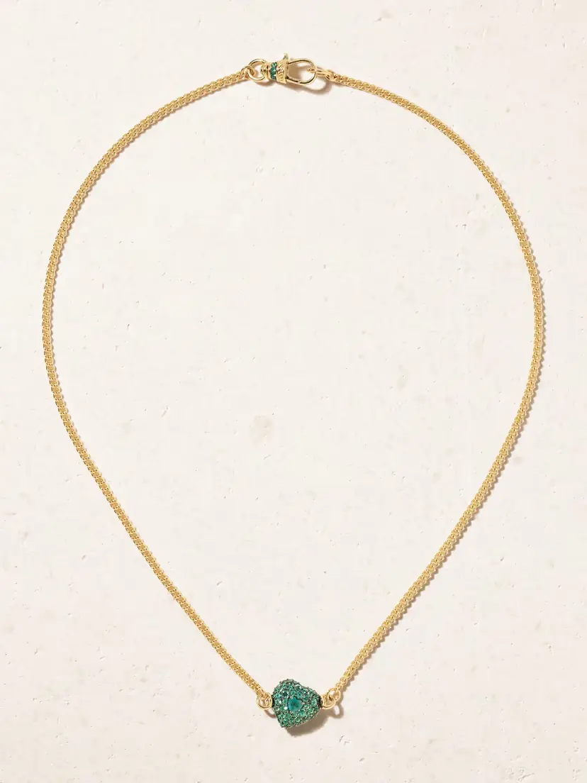 Lucy Delius Chubby Love 14-karat Gold Emerald Necklace | Thumbnail 4 Lucy Delius Chubby Love 14-karat Gold Emerald Necklace | Thumbnail 4
