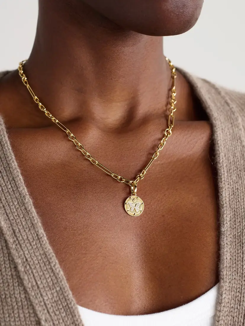 Foundrae Reverie Small Mixed Clip 18-karat Gold Diamond Necklace | Thumbnail 2