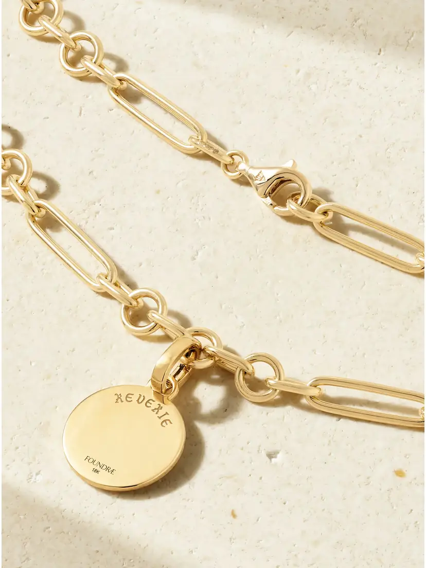 Foundrae Reverie Small Mixed Clip 18-karat Gold Diamond Necklace | Thumbnail 3
