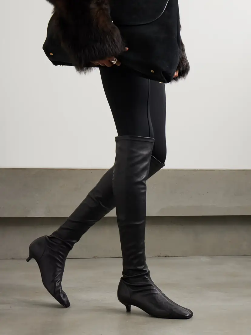 TOTEME Leather Knee Boots | Thumbnail 2 TOTEME Leather Knee Boots | Thumbnail 2