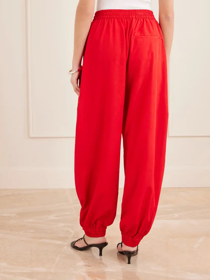 RÓHE Crinkled Cotton-blend Balloon Pants | Thumbnail 3