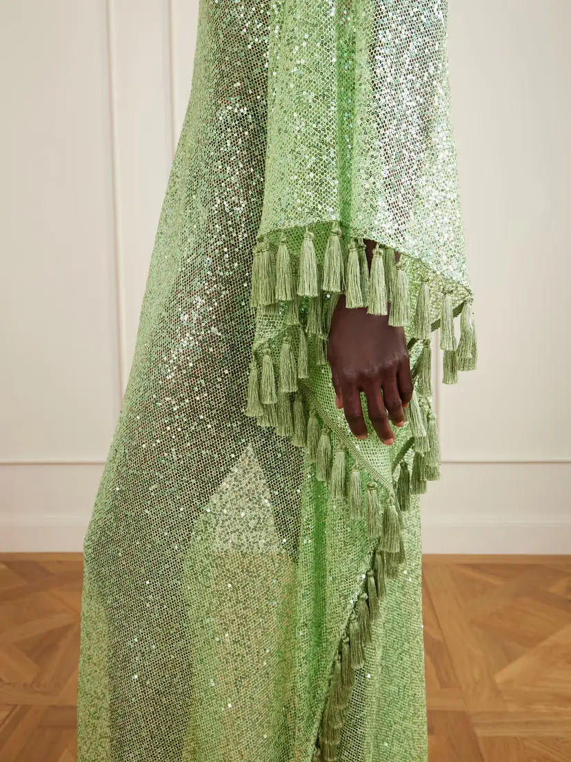 Taller Marmo Sequined Fringed Gown | Thumbnail 4 Taller Marmo Sequined Fringed Gown | Thumbnail 4