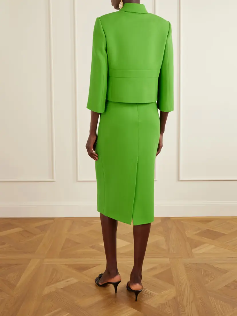 Valentino Garavani Cropped Wool-crepe Jacket | Thumbnail 3