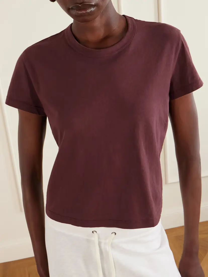 James Perse Cropped Cotton-jersey T-shirt | Thumbnail 4 James Perse Cropped Cotton-jersey T-shirt | Thumbnail 4