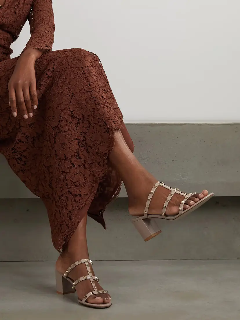 Valentino Garavani Rockstud 60 Leather Mules | Thumbnail 2 Valentino Garavani Rockstud 60 Leather Mules | Thumbnail 2