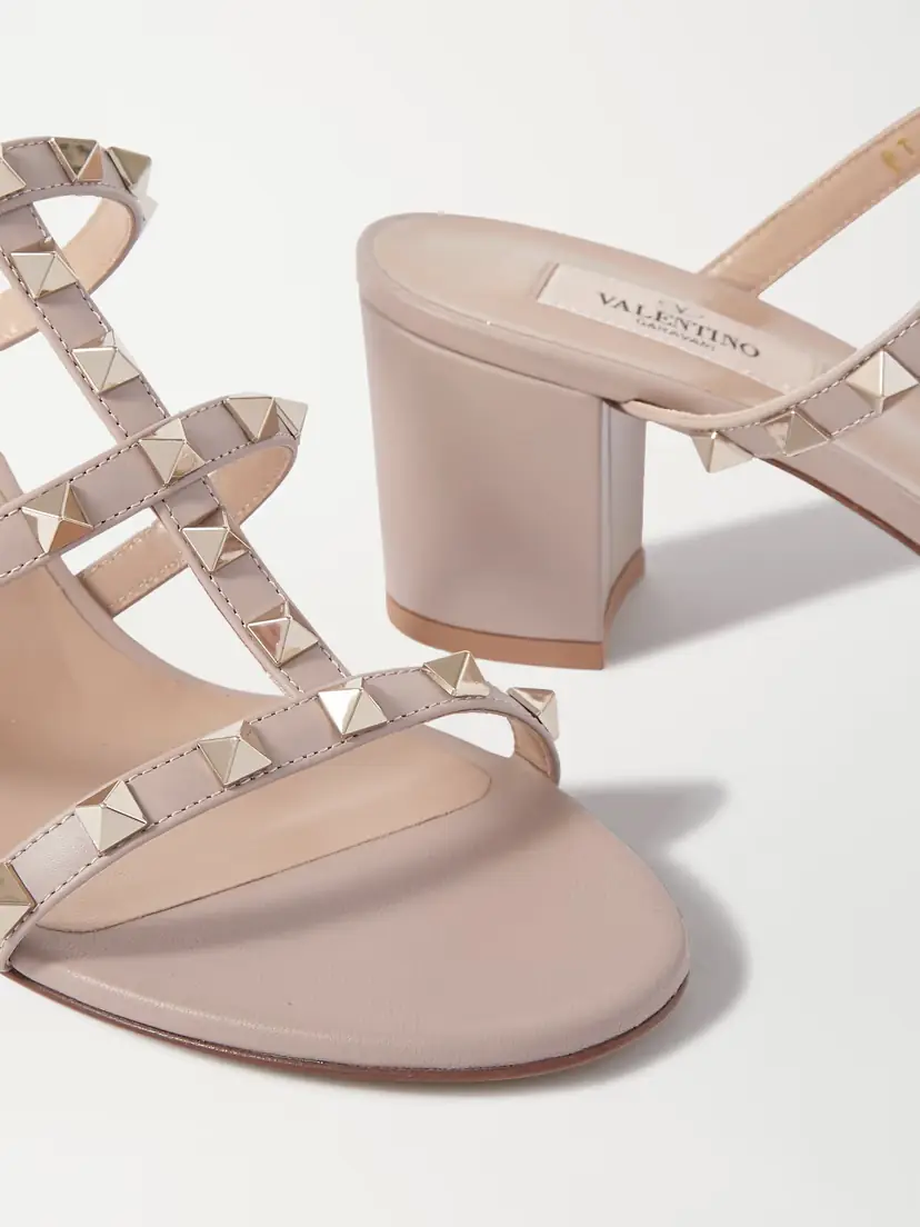 Valentino Garavani Rockstud 60 Leather Mules | Thumbnail 4 Valentino Garavani Rockstud 60 Leather Mules | Thumbnail 4