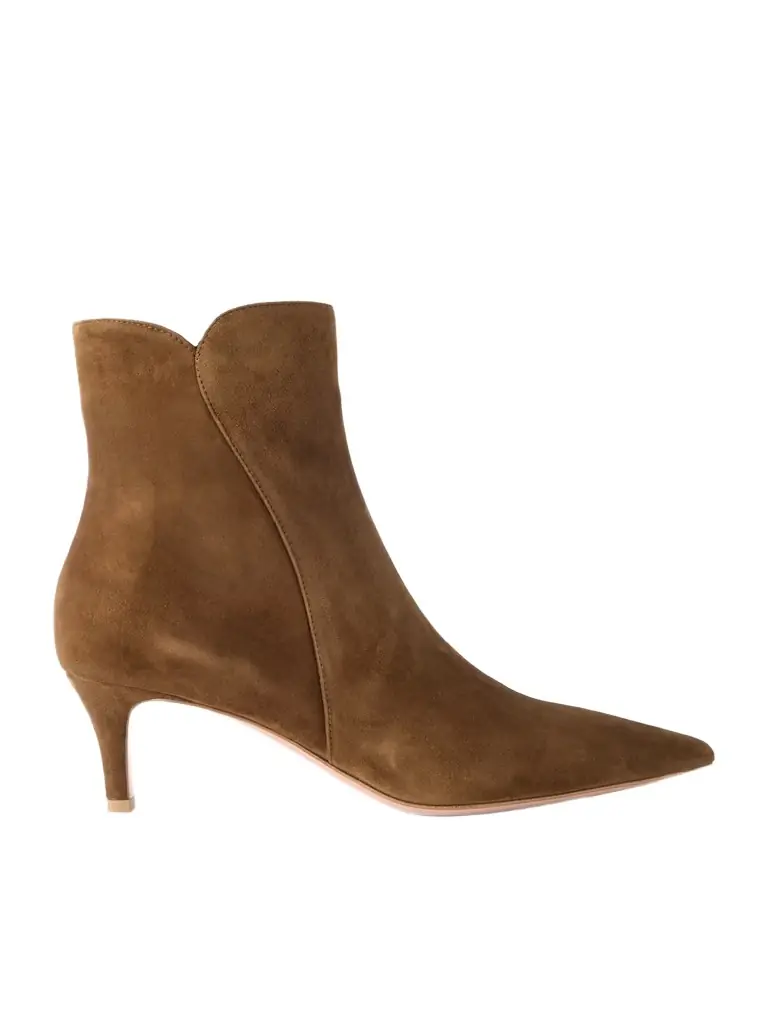 Gianvito Rossi Levy 55 Suede Ankle Boots | Image 1 Gianvito Rossi Levy 55 Suede Ankle Boots | Image 1