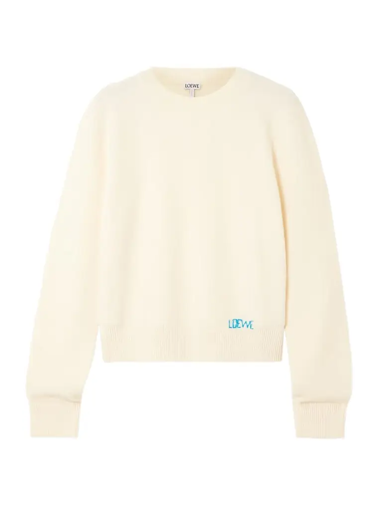Loewe Embroidered Wool Sweater | Image 1 Loewe Embroidered Wool Sweater | Image 1