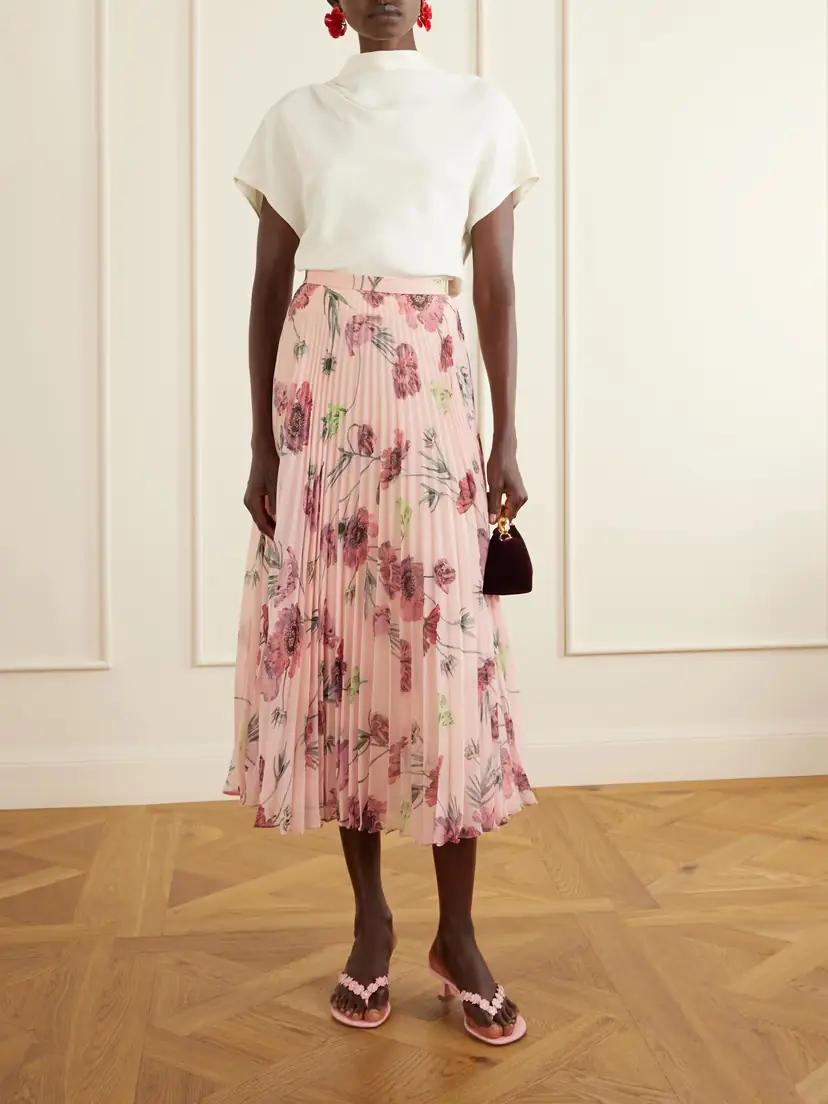 Erdem Floral-print Plissé-voile Midi Skirt | Thumbnail 2 Erdem Floral-print Plissé-voile Midi Skirt | Thumbnail 2