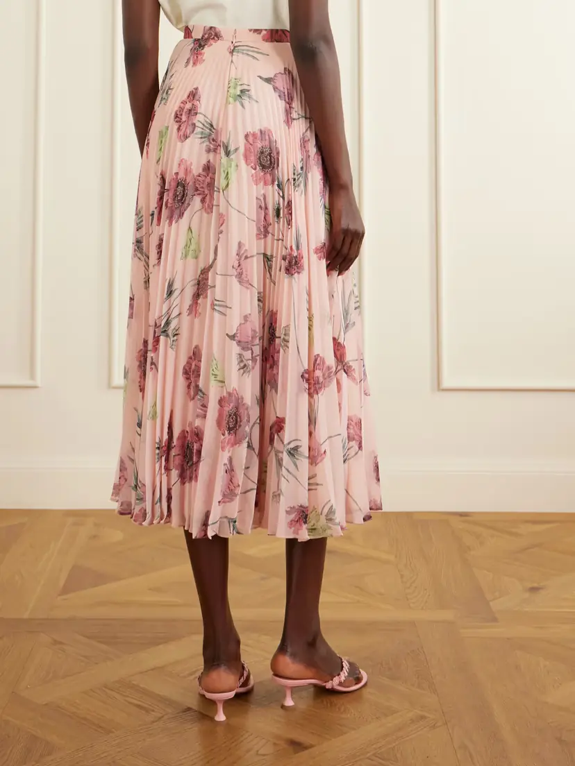 Erdem Floral-print Plissé-voile Midi Skirt | Thumbnail 3 Erdem Floral-print Plissé-voile Midi Skirt | Thumbnail 3