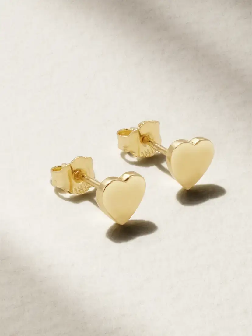 Jennifer Meyer Heart 18-karat Gold Earrings | Image 1 Jennifer Meyer Heart 18-karat Gold Earrings | Image 1
