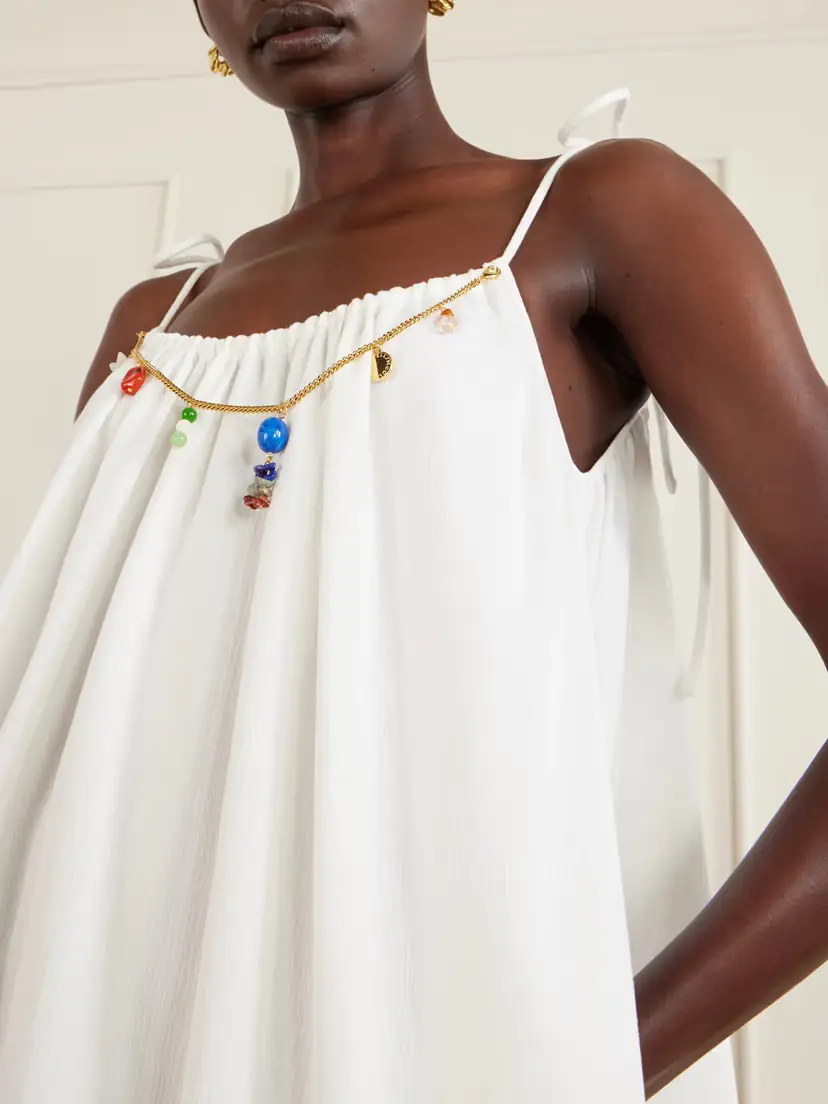 Stella McCartney Embellished Cotton Mini Dress | Thumbnail 4