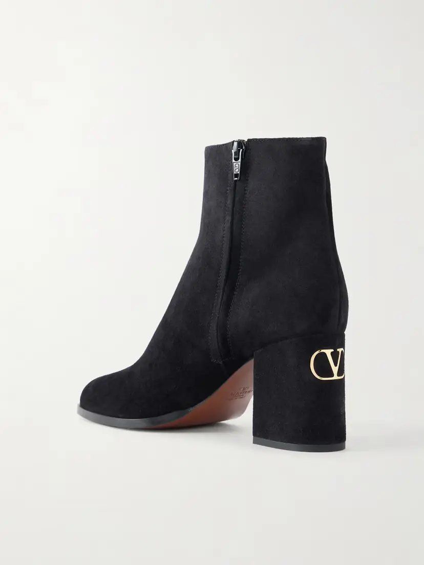 Valentino Garavani 75 Bootie Fawcette Suede Ankle Boots | Thumbnail 3 Valentino Garavani 75 Bootie Fawcette Suede Ankle Boots | Thumbnail 3
